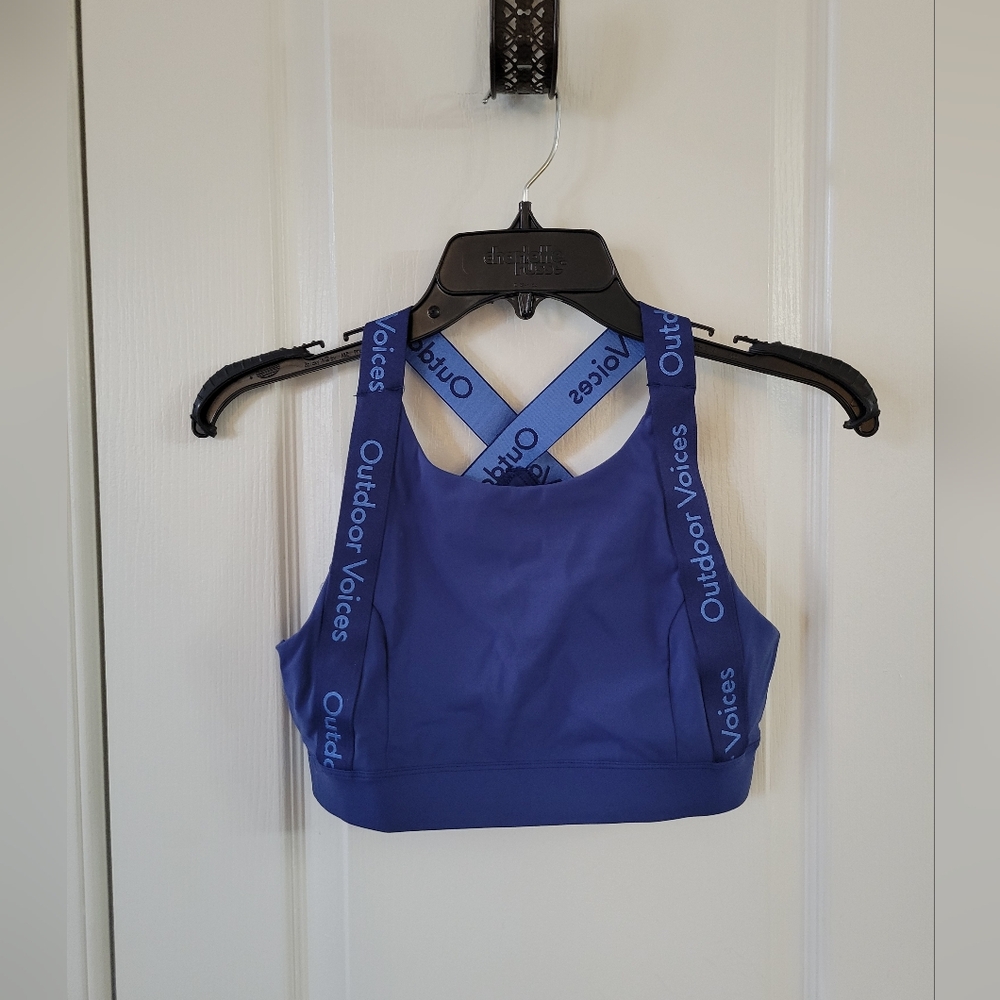 Disney Parks Outdoor Voices Doing Things Bra Goofy Mickey & Co Blue Small Medium